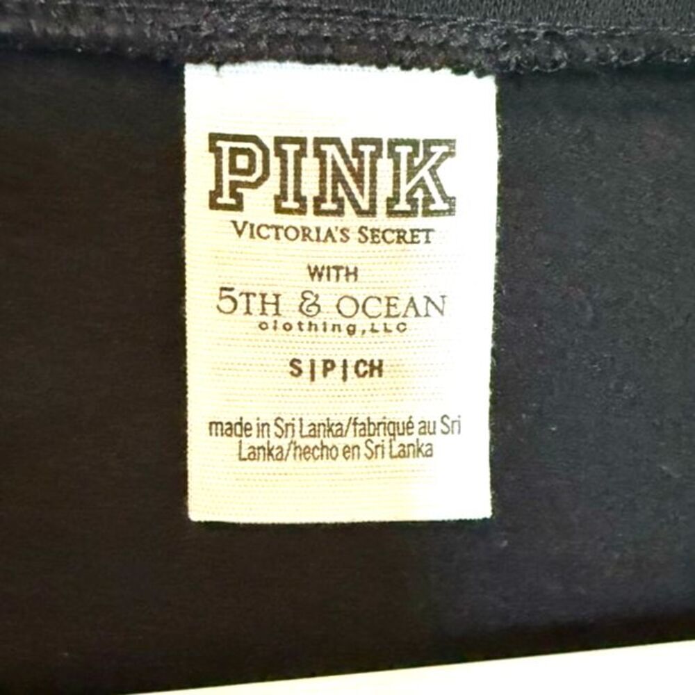 Vintage Womens Pink Black Crew Neck Sweatshirt Cropped  with Gold U.S. ARMY - Picture 7 of 7